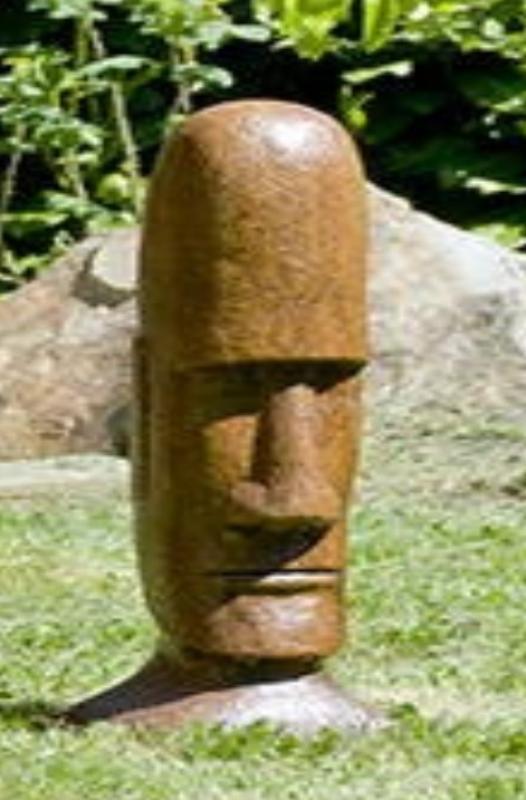 Mini Moai Figure, Green and Interference Blue Swirl – Terrible Tiki