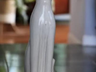 Cat Standing White 8.5"x26"