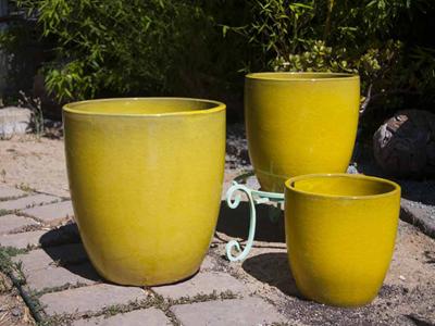 Milano Cone Pot Lemon Md 14.5"x15.5"