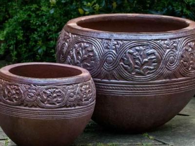 Mandalay Pot Black Clay Lg