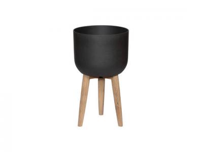 Logan Pot Volcano Black Sm 14.1"x24.6"