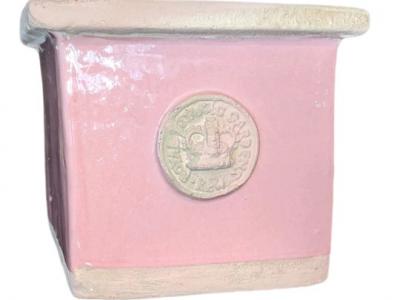 Cornwall Square Herb Pot Nancy's Blushes 4"x4"