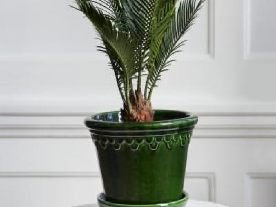 Kobenhavner w/Saucer Pot Emerald Green 6.3"