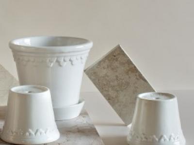Kobenhavner w/Saucer Pot White 6.3"