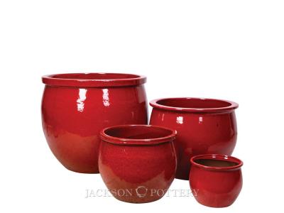 Classic Fishbowl Pot Atomic Red XLg 21"