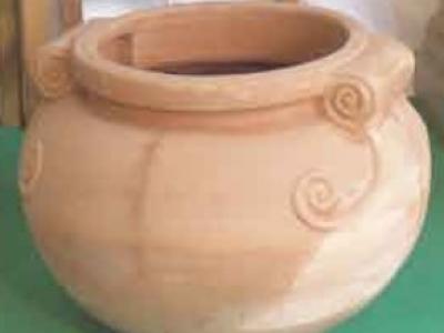 Tuscan TC Cachepot con Ricciolo Pot 18.5"x13.4"