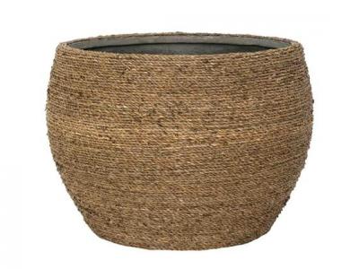 Abby Pot Straw Grass Sm 8.27"x11.81"