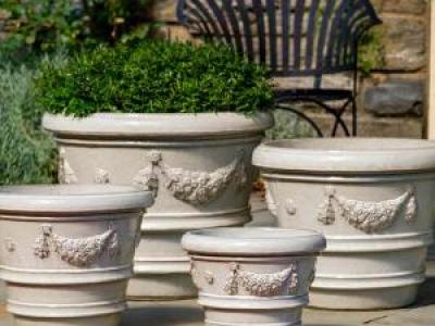 Garland Rolled Rim Pot Antique White Md 15.5"x12.5"