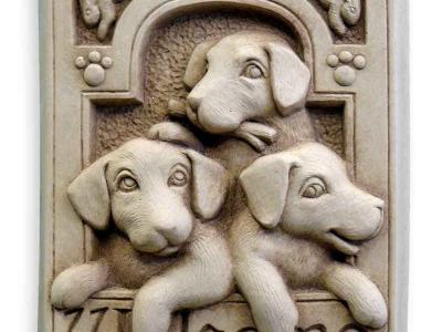 Carruth Welcome Puppies Plaque 3.75"x5"