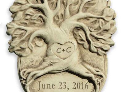 Carruth Anniversary Tree Memorial Plaque 9.5×12×1.5 in - 6 lbs