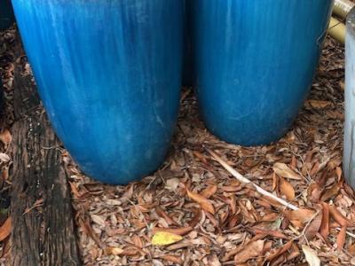 Barrel Tall Pot Falling Aqua Lg 22"x32.5"